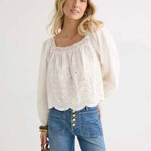 Mille Maureen cotton white eyelets Top XL